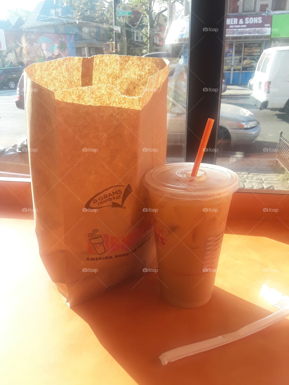 Dunkin Donuts - on the go- sweet ice coffee
