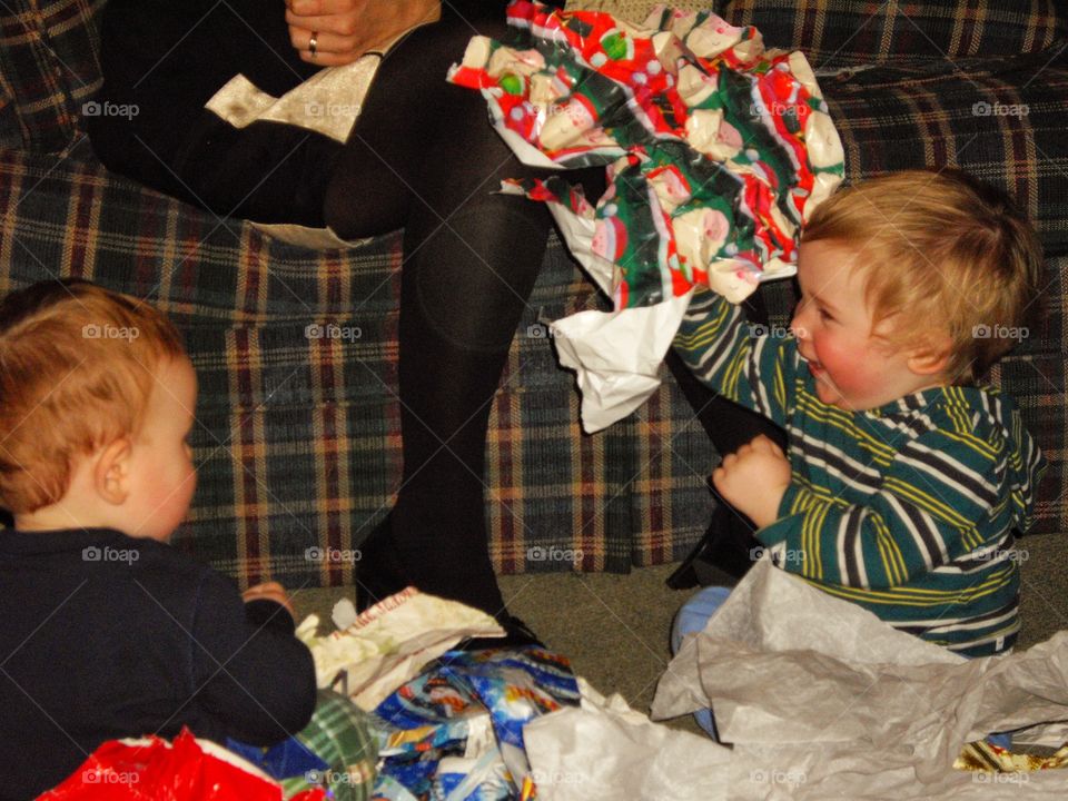 Opening Presents Christmas Morning
