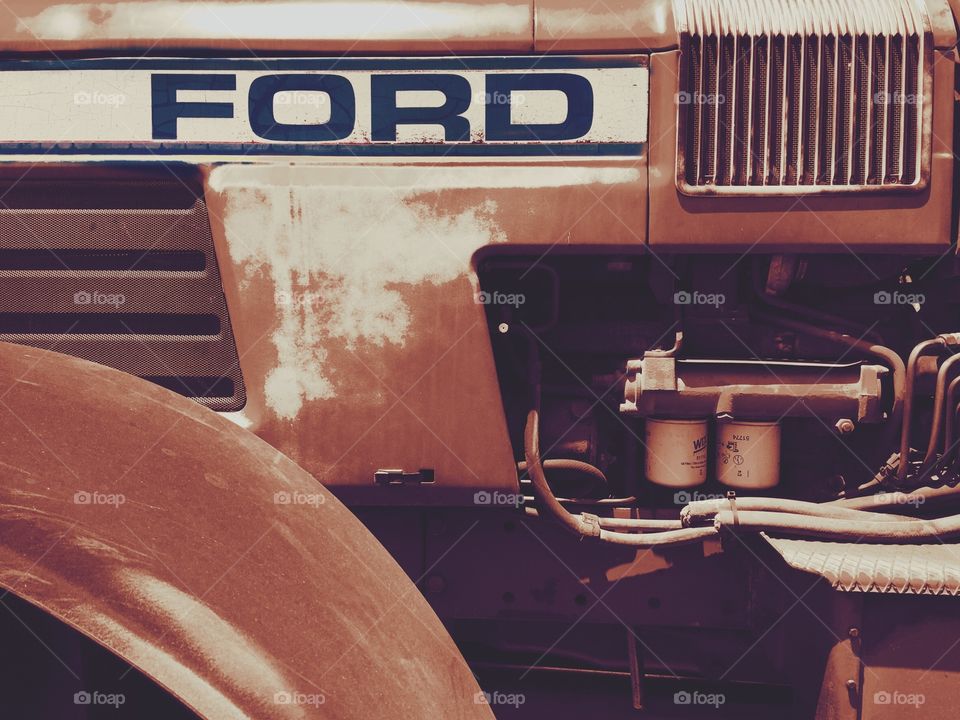Rusty Red Ford Tractor