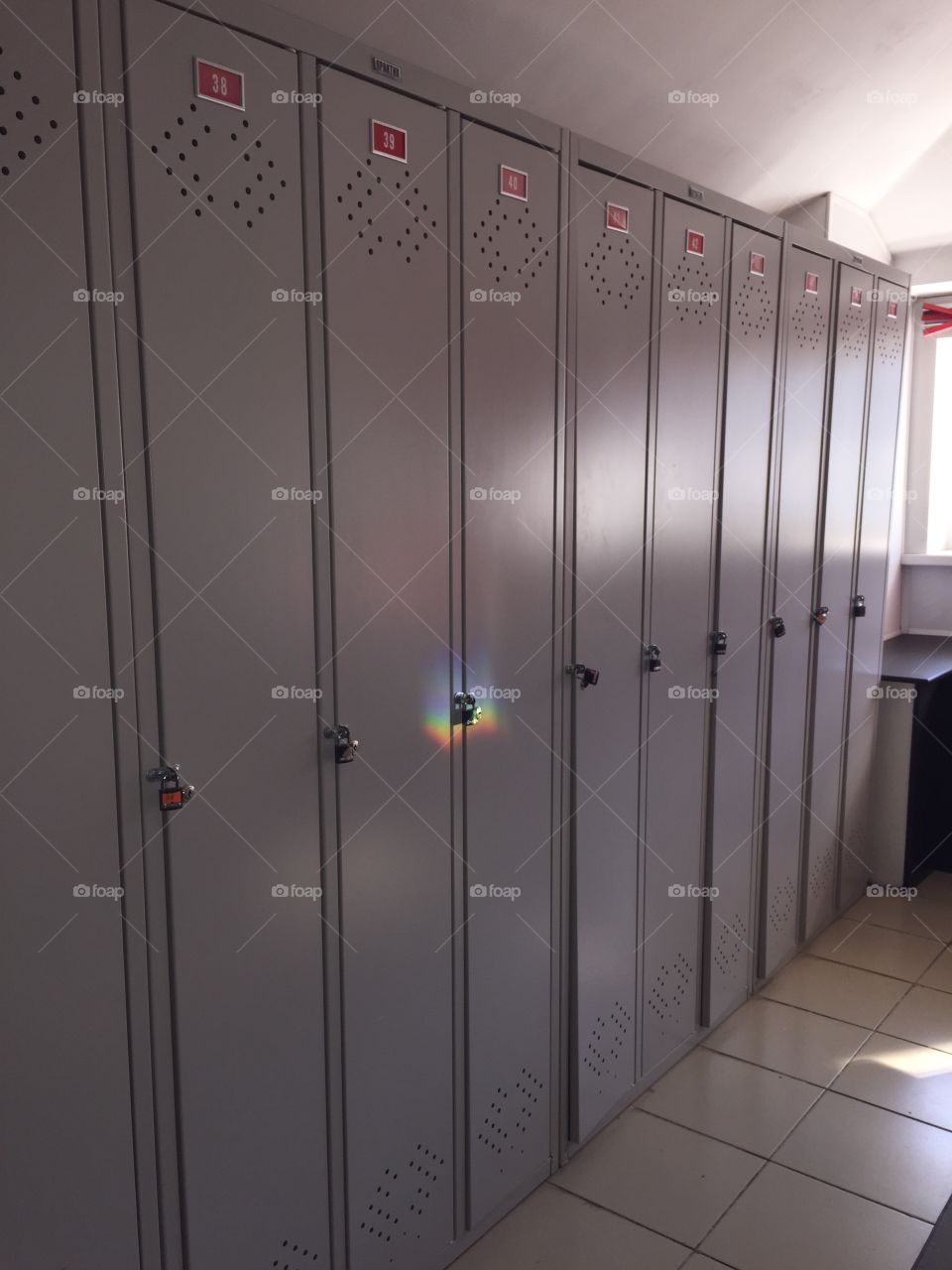 Rainbow in the locker room