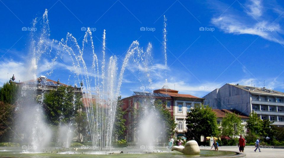 Fountain in the city of Braga, Portugal