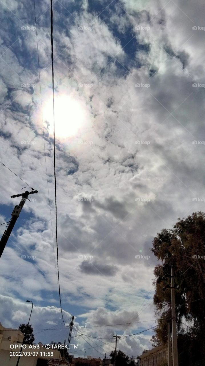 Beautiful sky with clouds