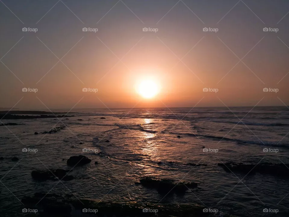 sunset, beach and love