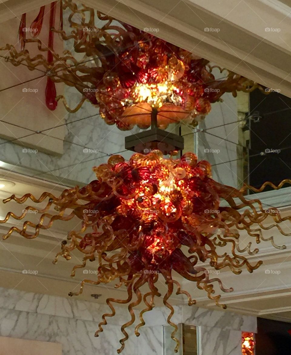 Orange Chandelier 