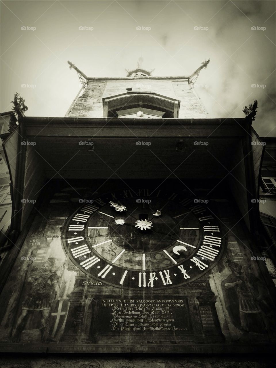 Historischer Kirchturm in Solothurn, Schweiz