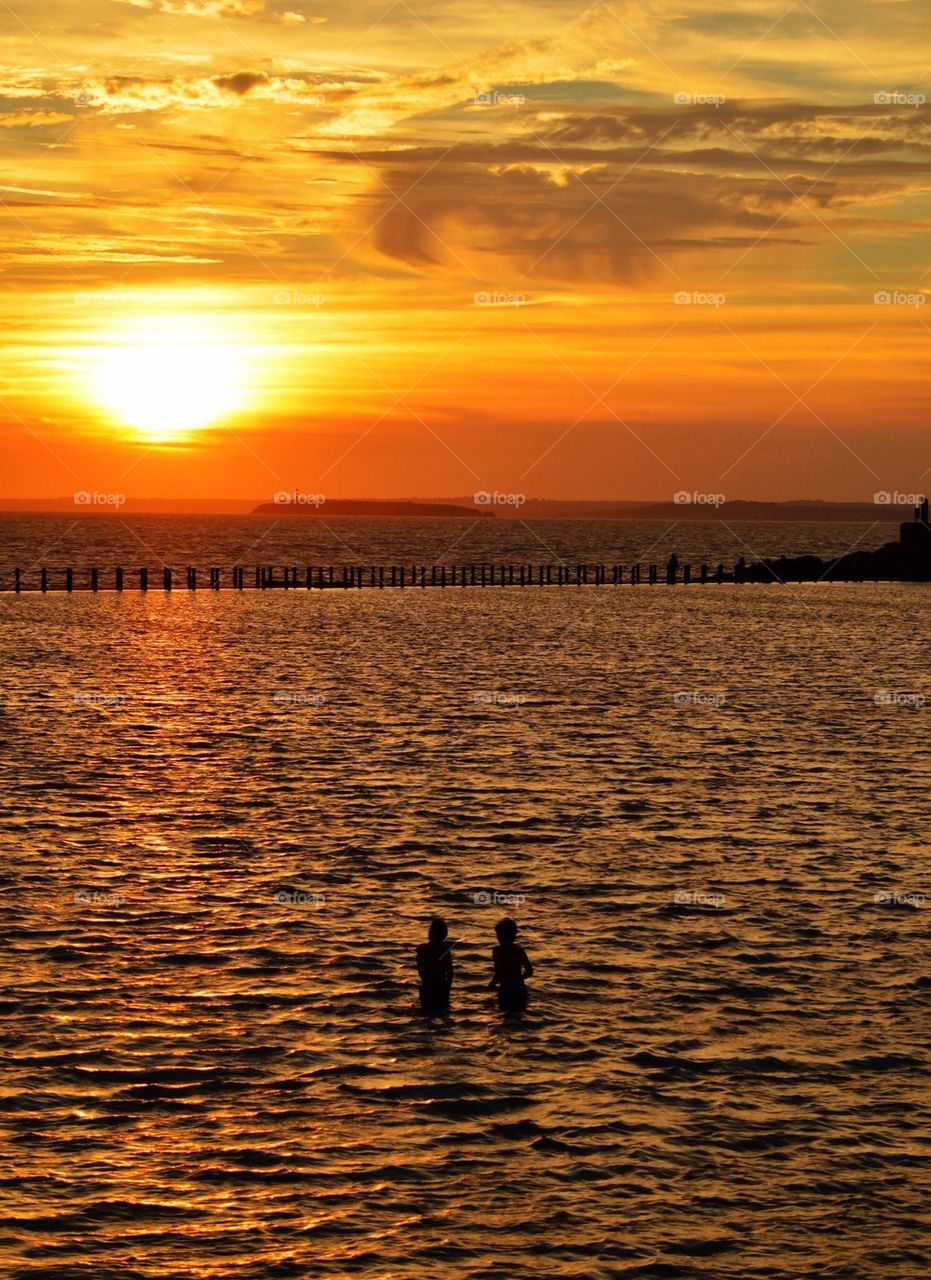 Beautiful setting sun