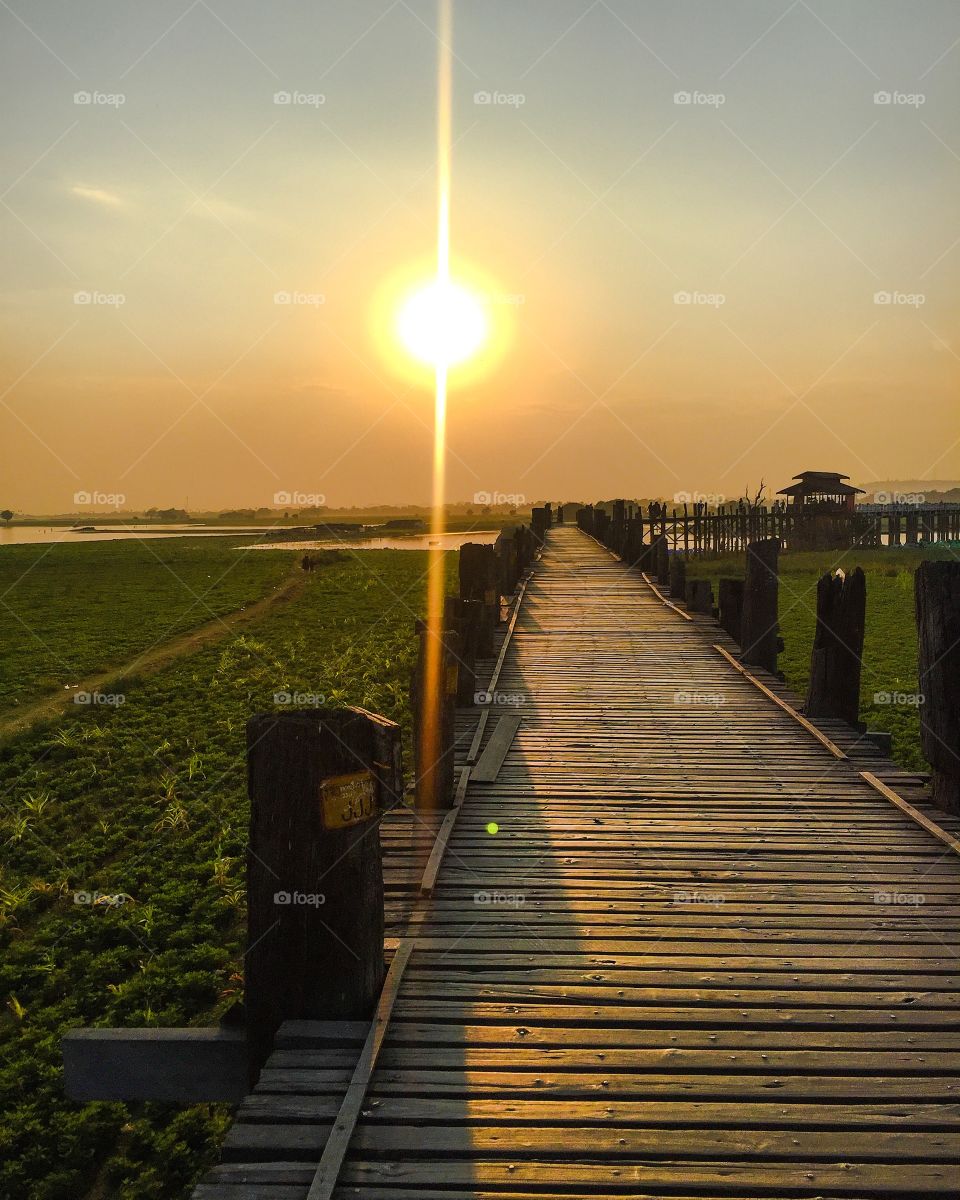 UBein bridge, Mandalay, Myanmar. 