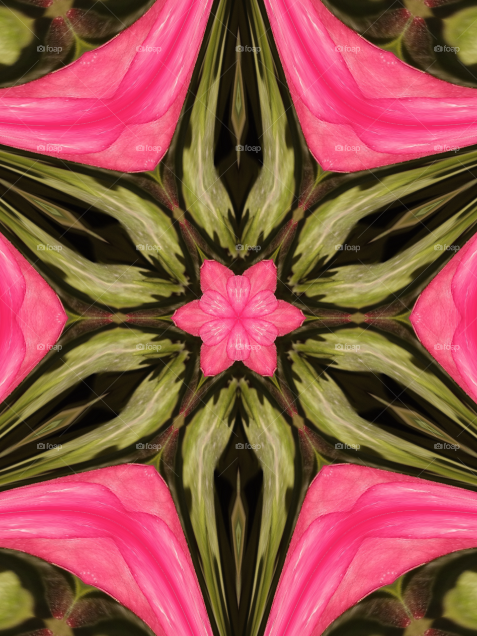 Distorted image flower