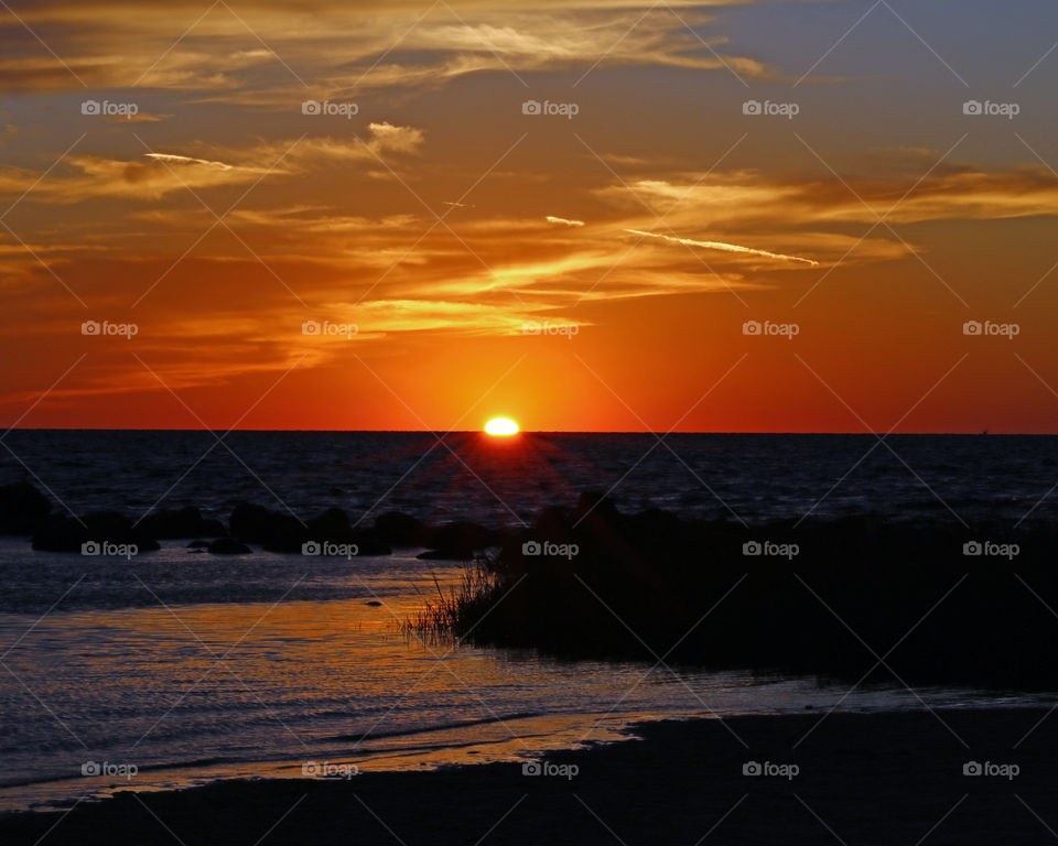 Dark Florida sunset