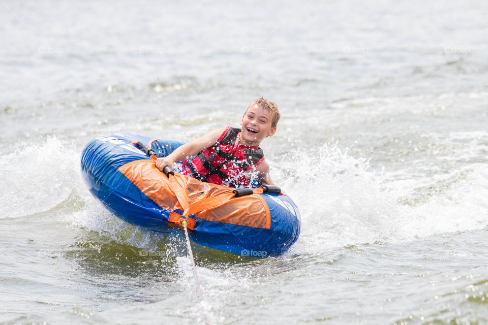 Tubing at the lake