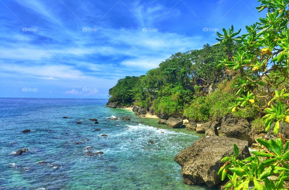 Shoreline at Cape San Agustin, Philippines