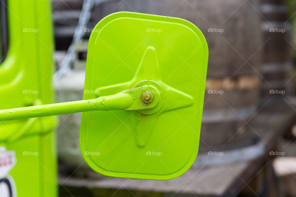 Green truck mirror 