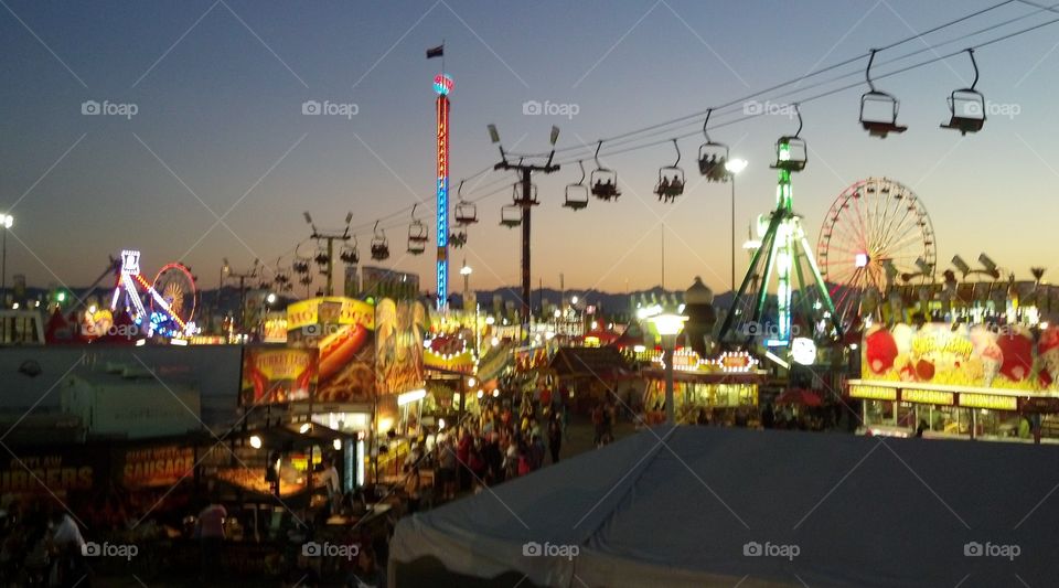 City, Festival, Ferris Wheel, Travel, Evening