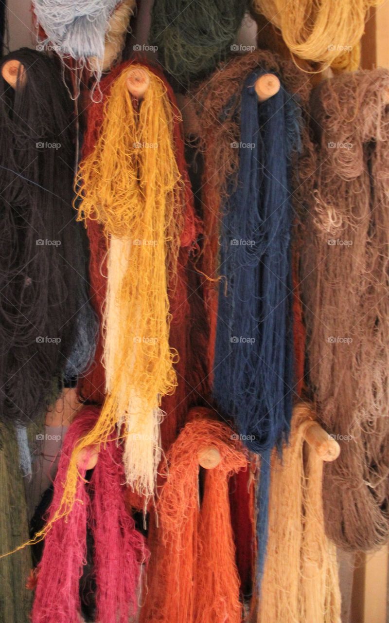 Naturally dyed silk in Uzbekistan 