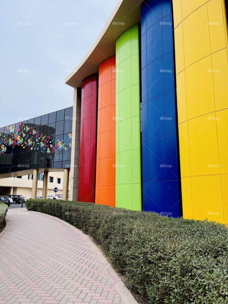 Colored façade: Children’s Hospital, Kuwait