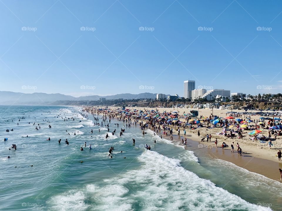 Crowded beach