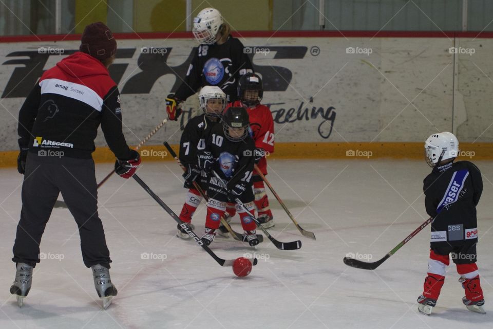 Kids Learn To Play Hockey