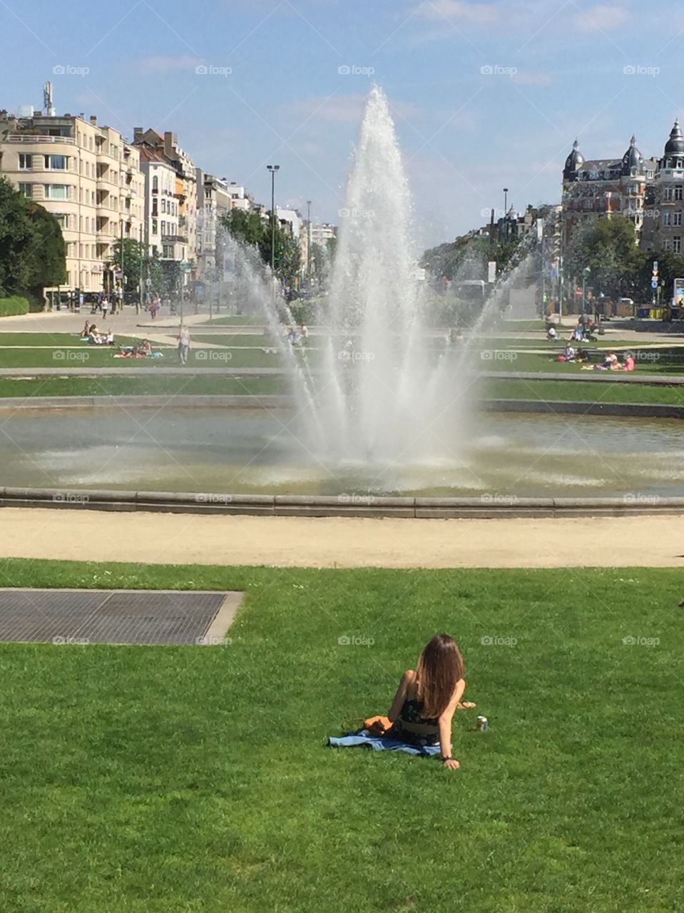 In the park in Brussels, Belgium
