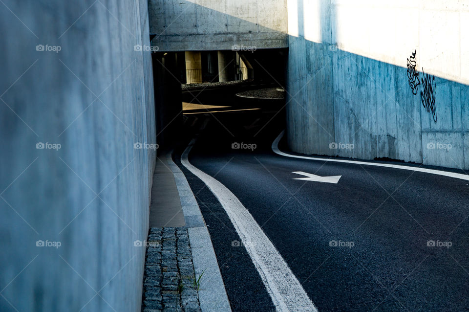 Empty Road from parking