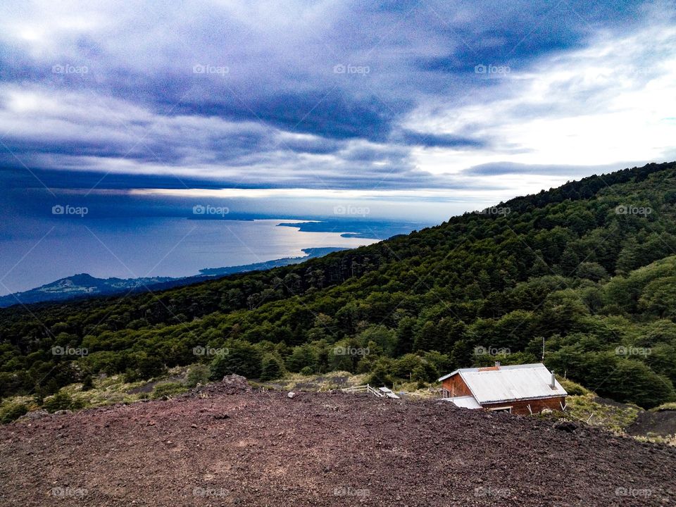 Big Lake seen from the mountain 