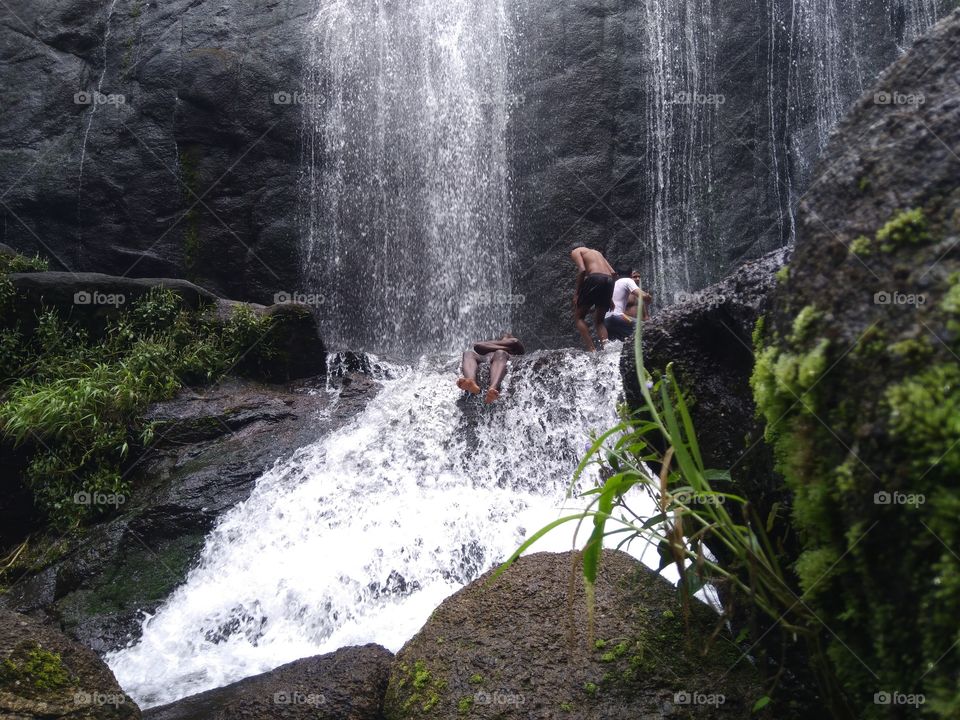 waterfall bath