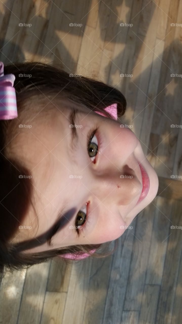 Things are looking up. My daughter. Looking up