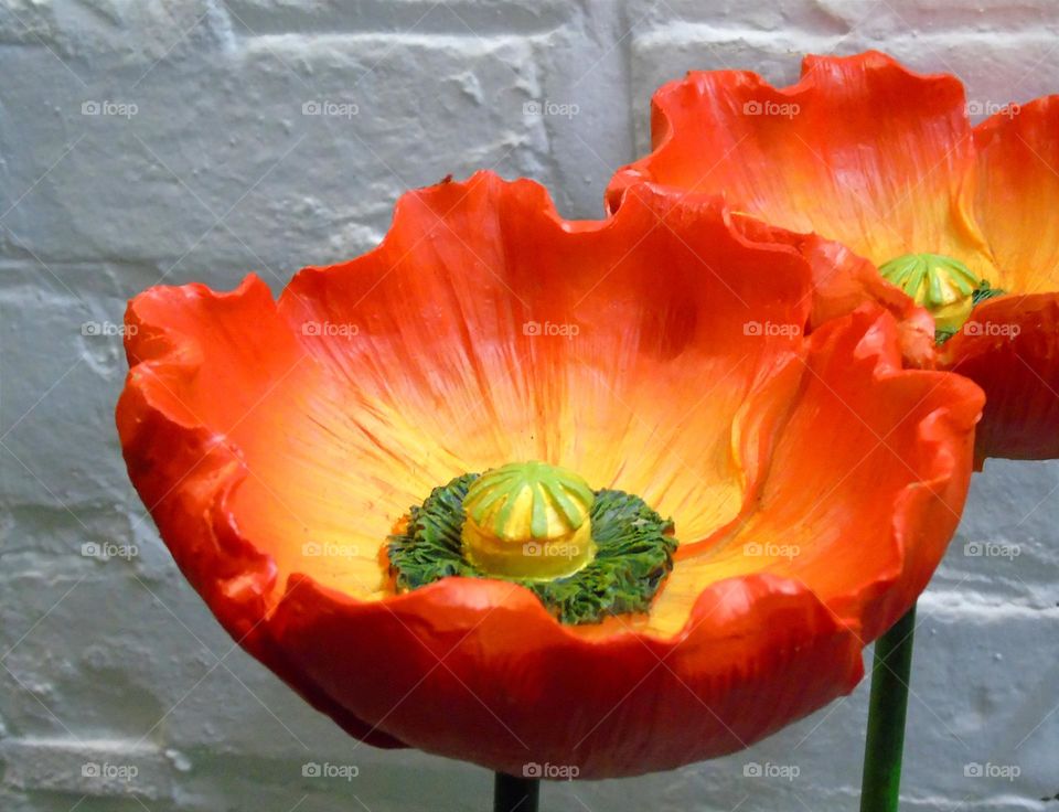 Artificial poppy flower, beautiful as desktop background