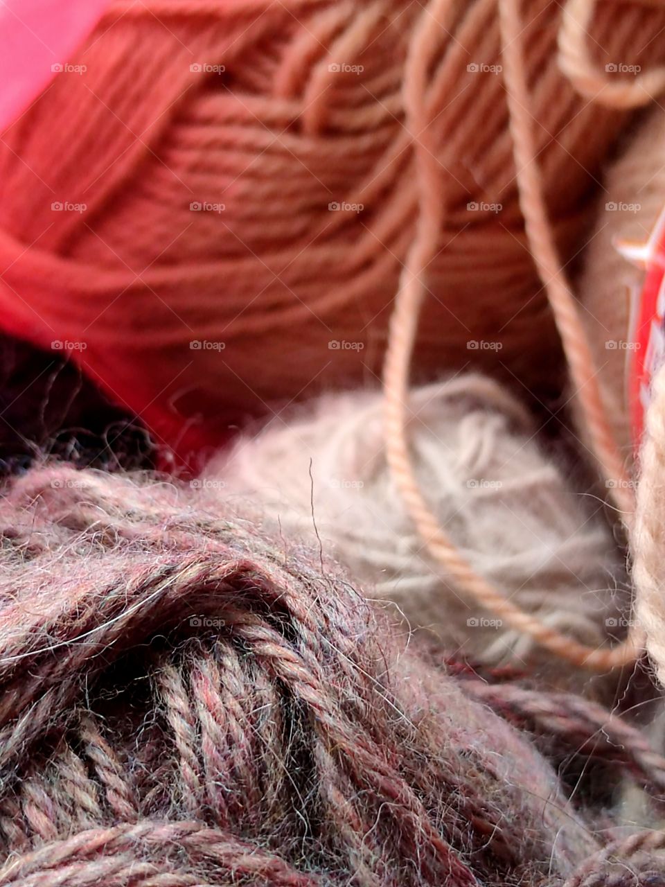 Knitting threads.  Wool.  Preparing for winter.  Knitting