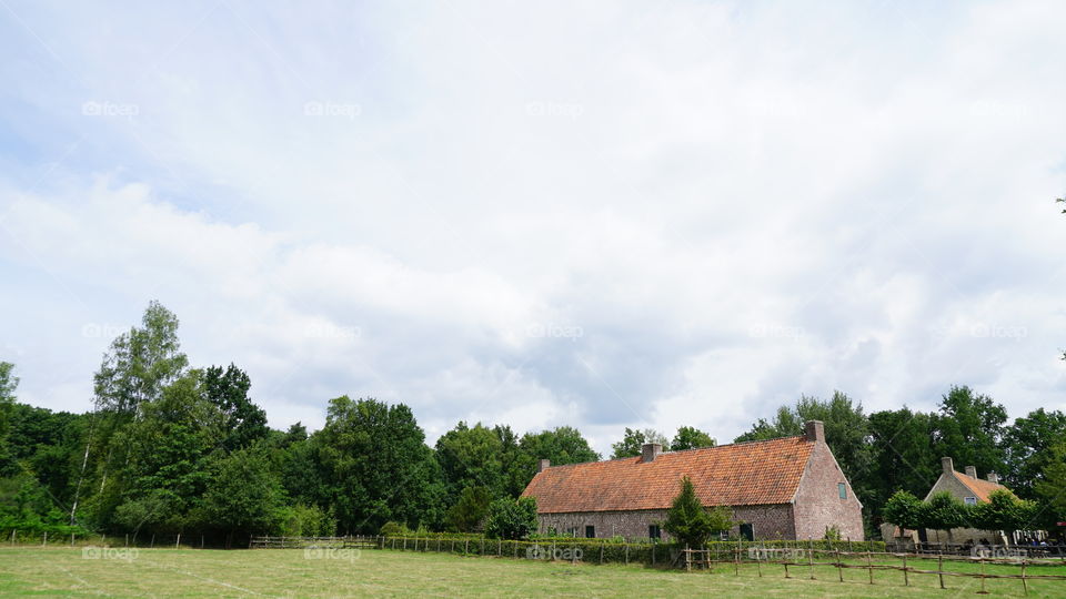 An old farmhouse at Domain Bokrijk in Belgium.