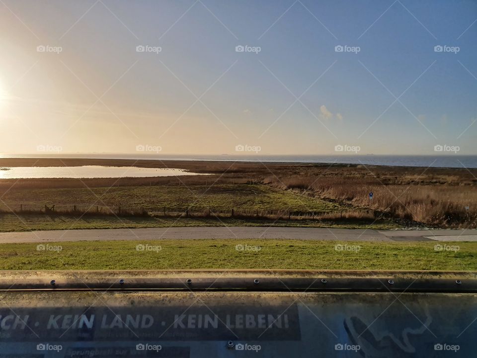 November Nachmittag in Ostfriesland auf dem Deich 2