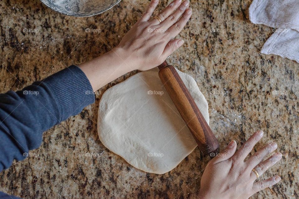 Rolling Roti. An indian flat bread.