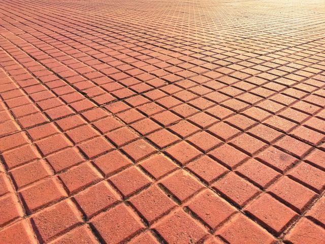Red terracotta sidewalk