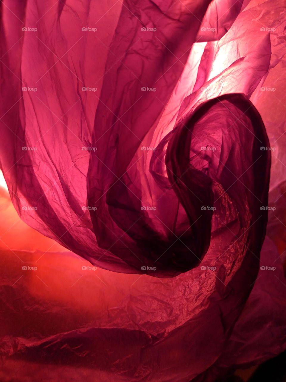 light effect by using a plastic bag