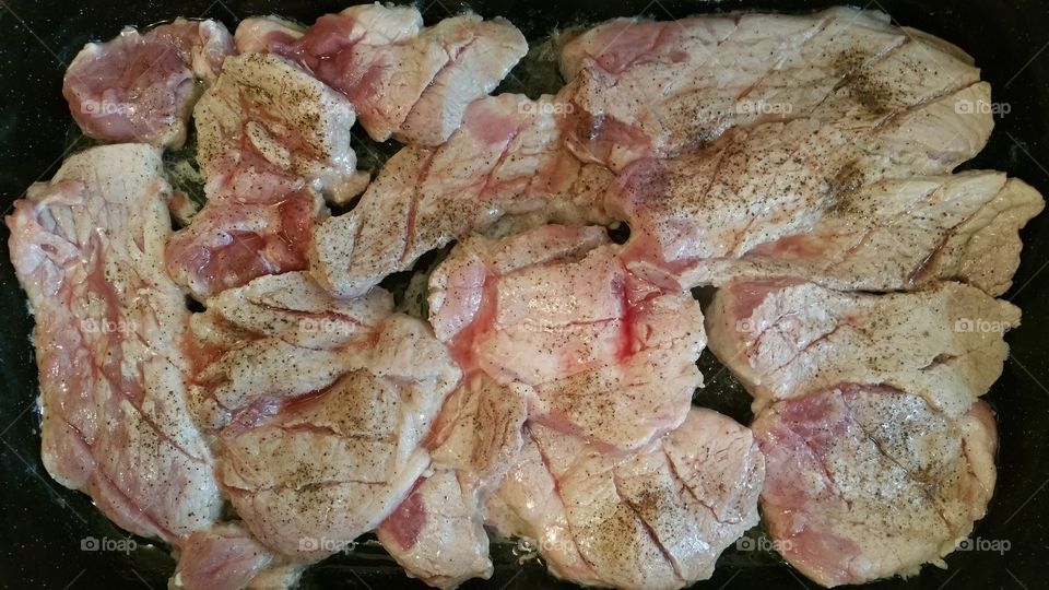 Steak. Pork steak