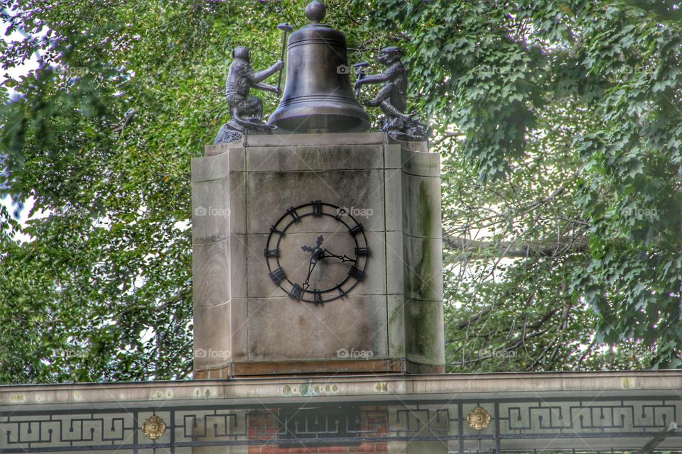 Delacorte  clock at Central Park New York-close-up