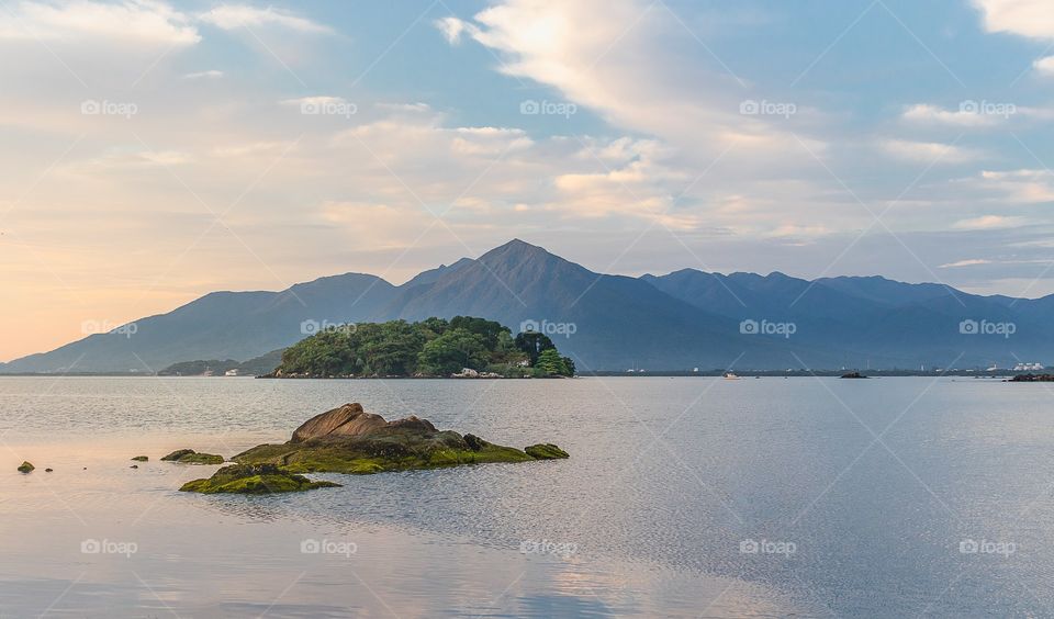 dawn on the cambirela hill, natural beauty of santa catarina and brazil