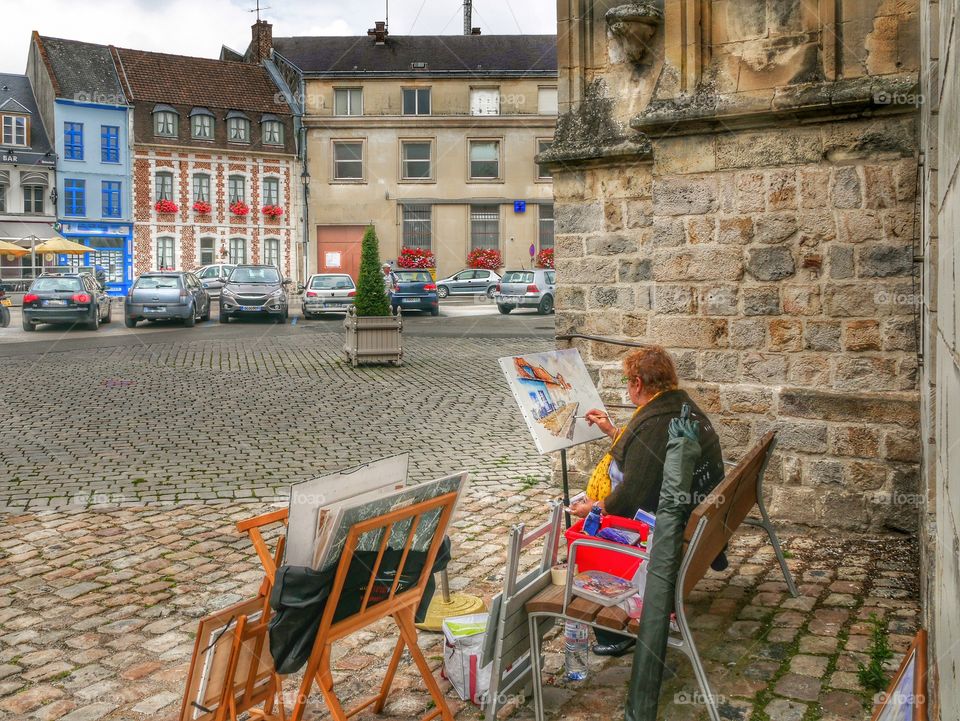 Painter on street 