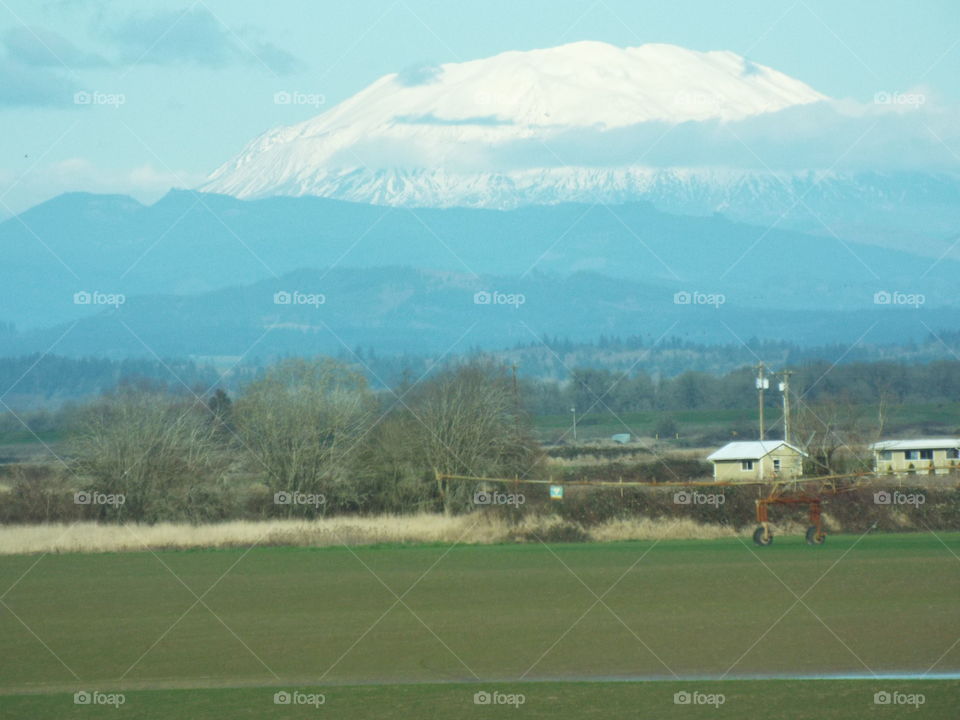 Mt St Helens from Sauvie Island