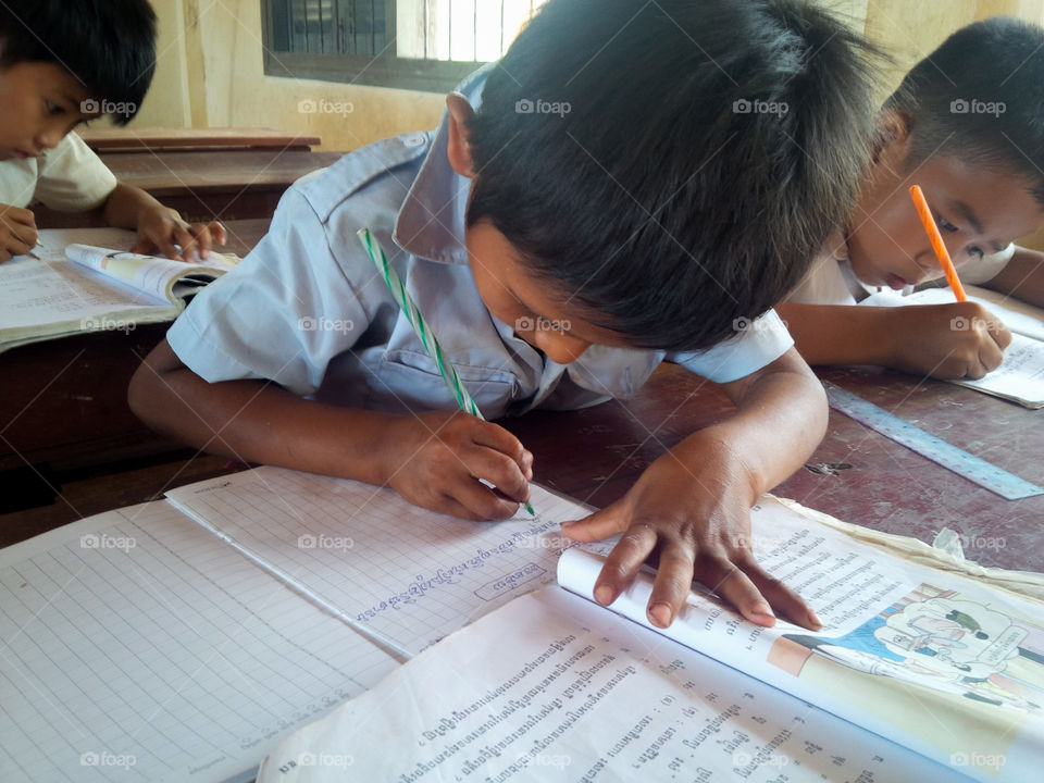 Study hard at local school Cambodia