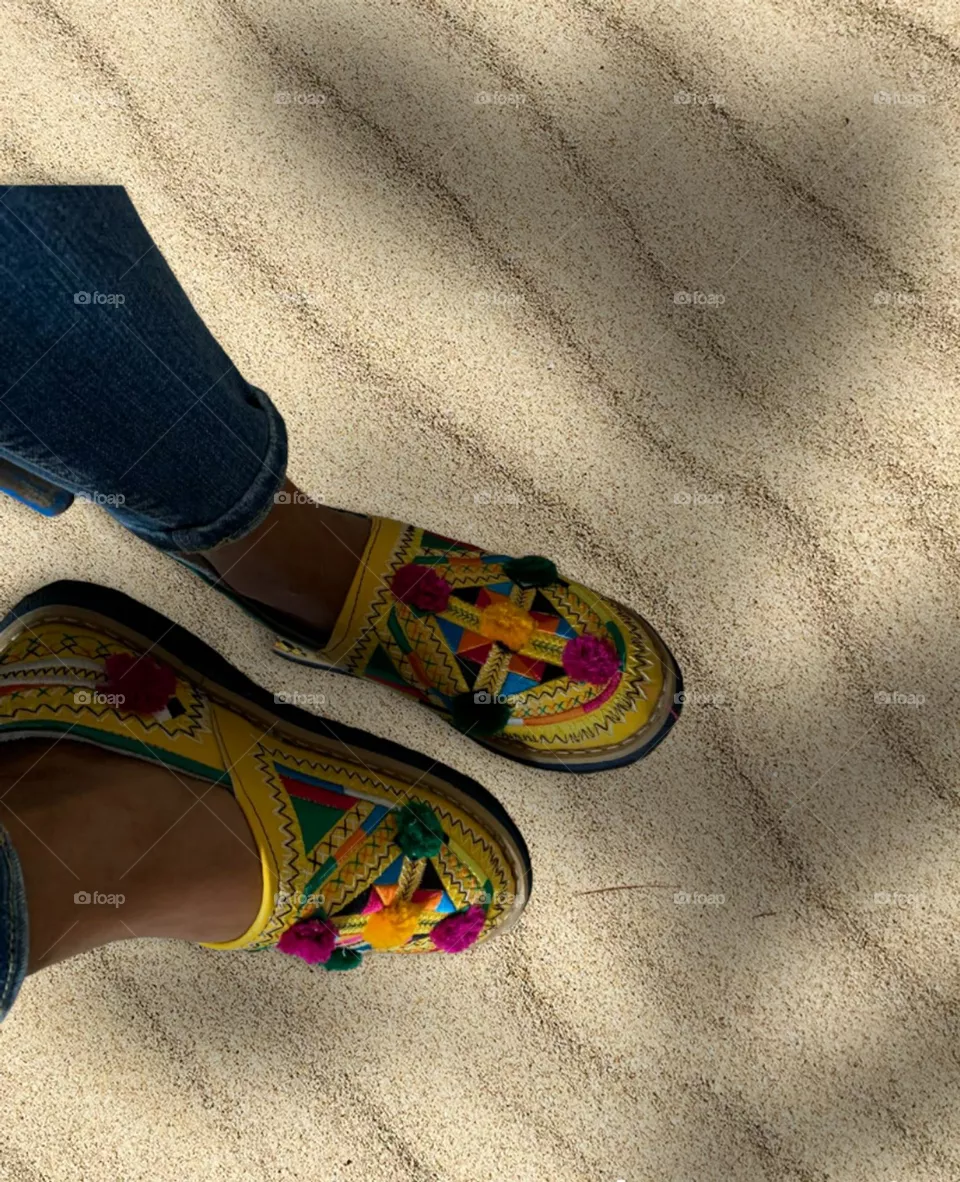 Attractive traditional Amazigh shoes
