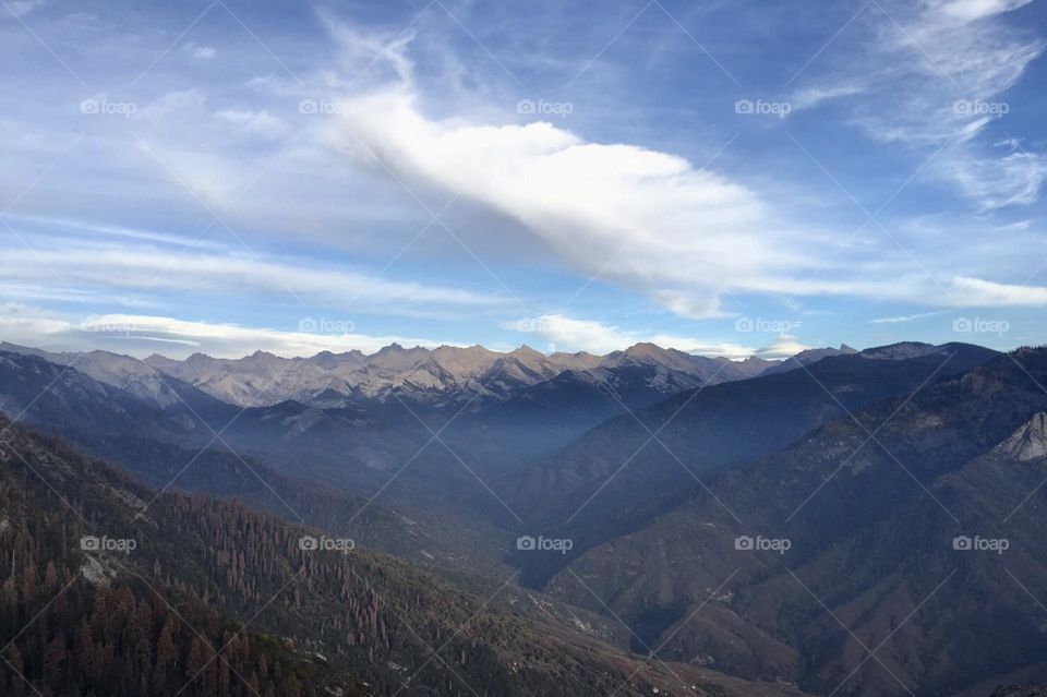 Big cloud over the mountains 