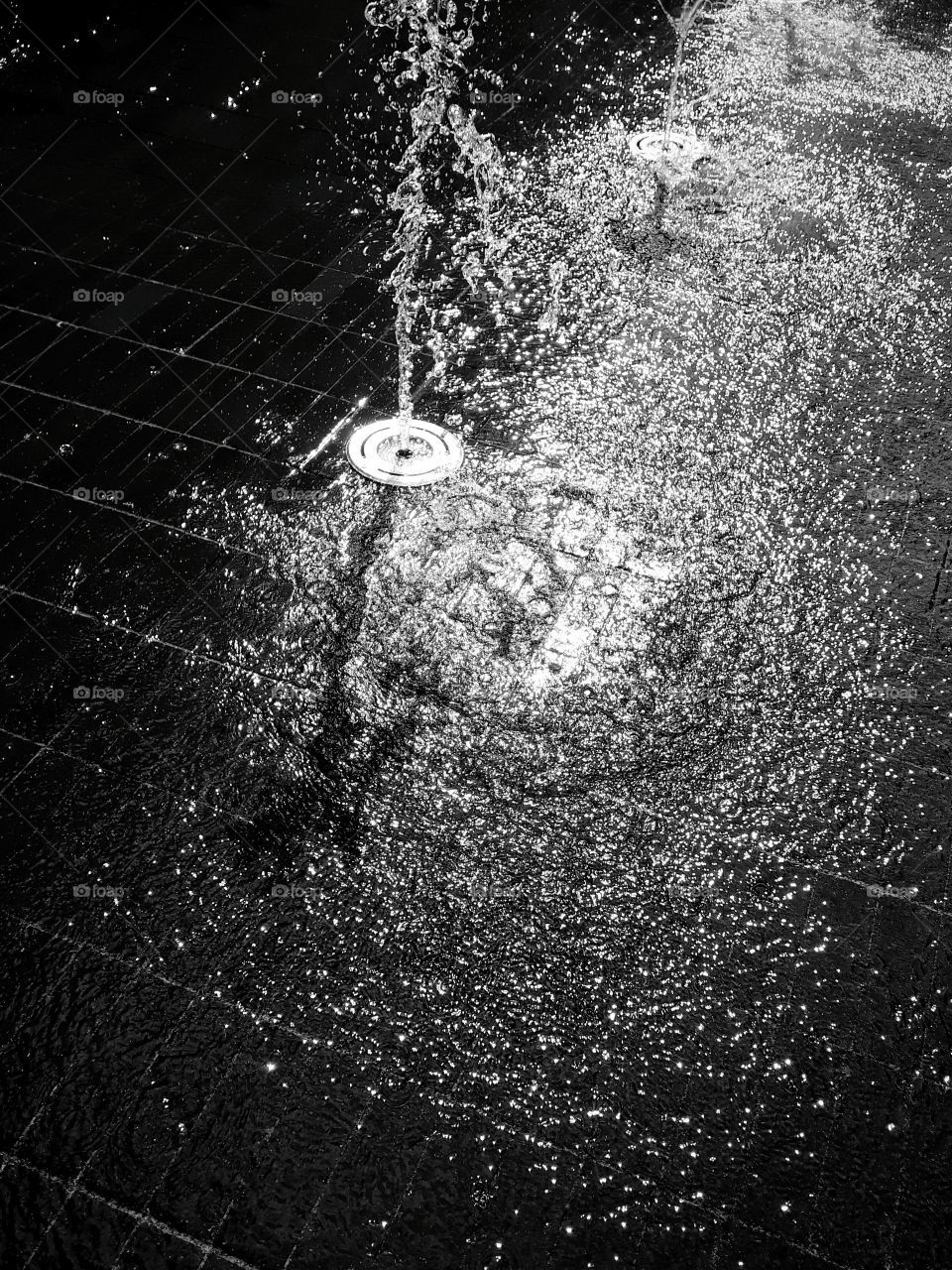 water foundation in black and white