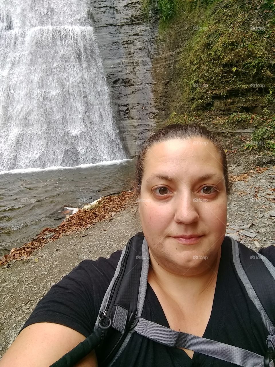 me by a waterfall
