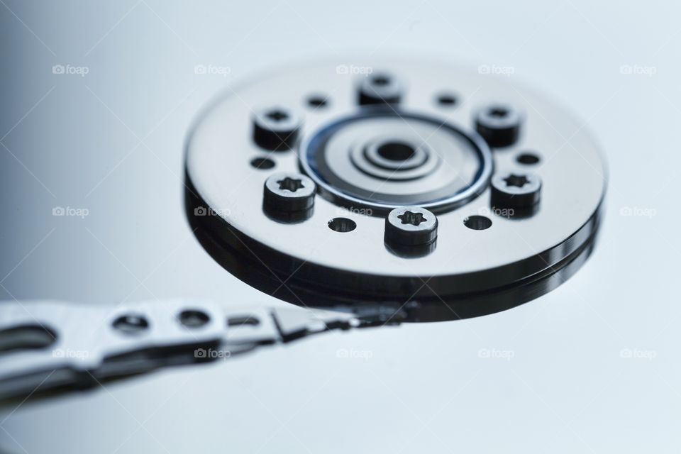 Hard drive close up