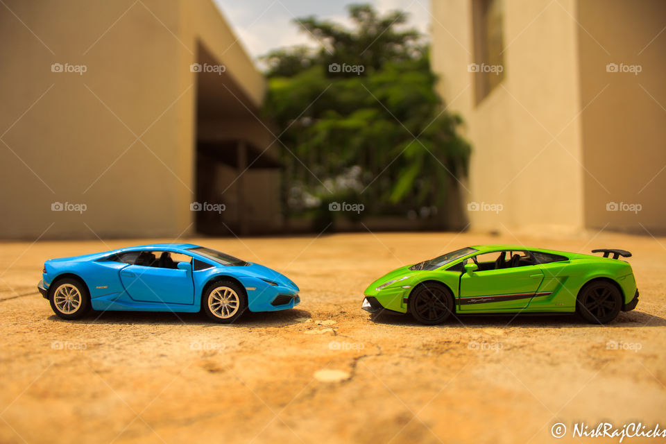 Lamborghini scale model cars.