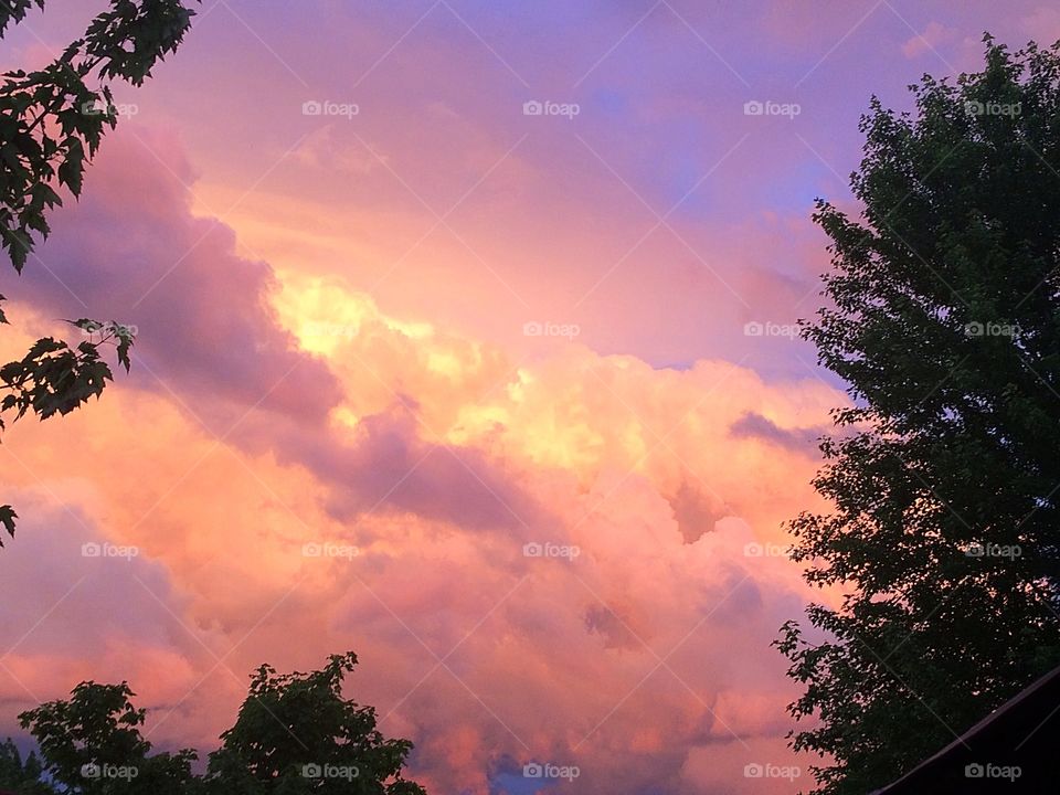 Colourful Sunset clouds