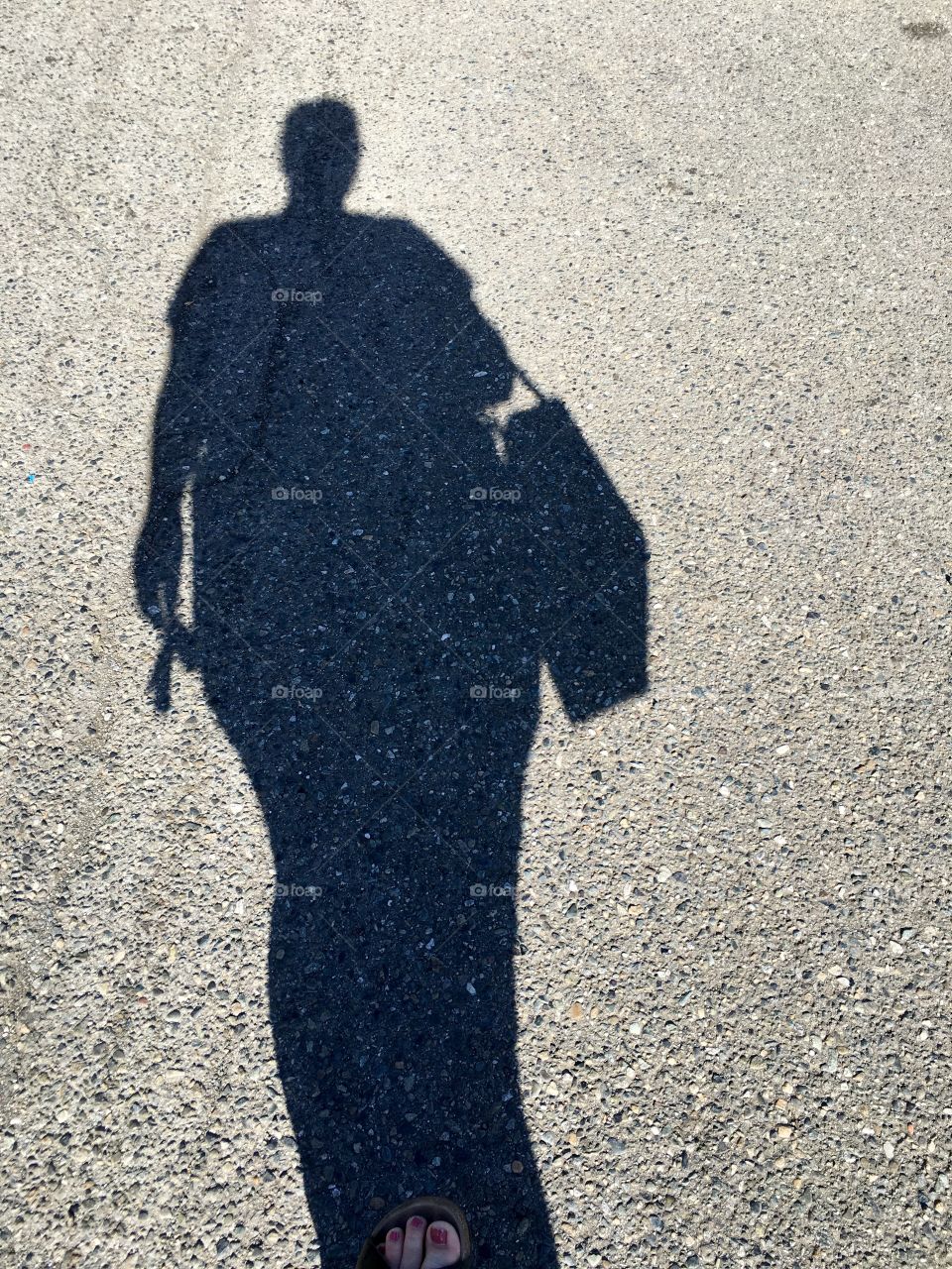 Walking, shadow ahead 