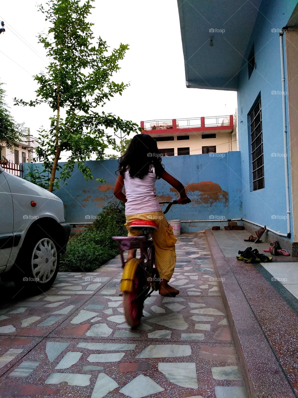 the first ride on "bi"cycle