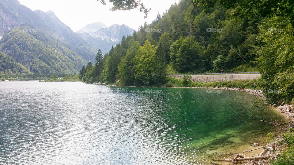 Predil Lake. Lake in Italy