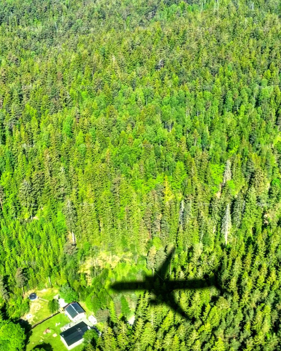 We're almost about to land when I see the shadow of the aircraft, I just had to wait for the right timing to take the shot.